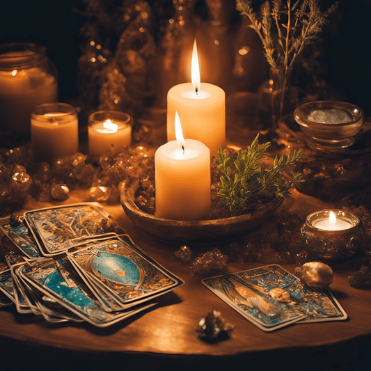 Candlelit Wiccan Altar