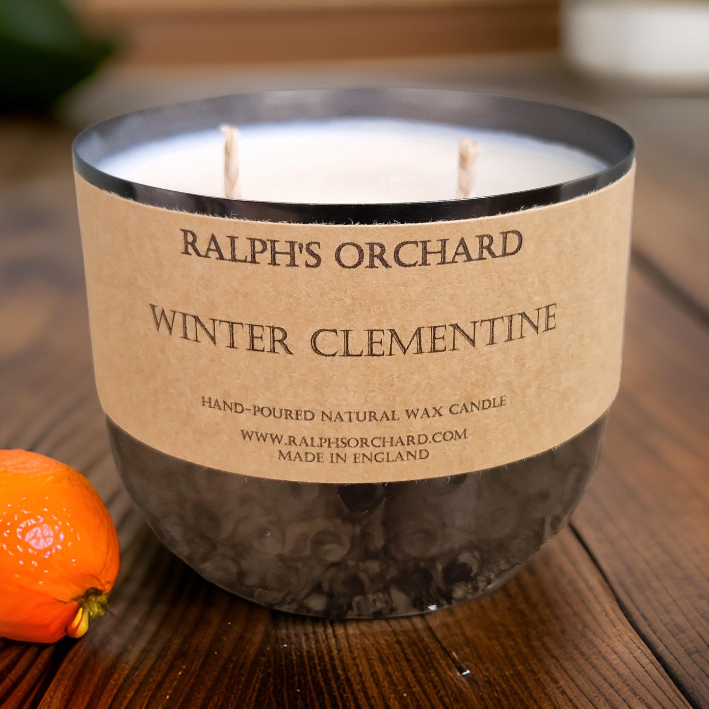 winter clementine scented candle