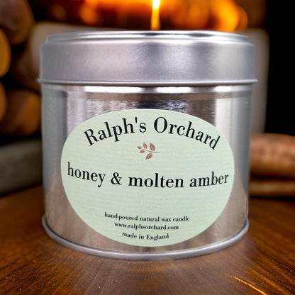 Honey & Molten Amber scented candle