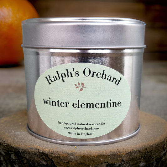 winter clementine scented candle