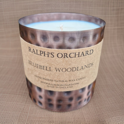 Antique tin scented candle