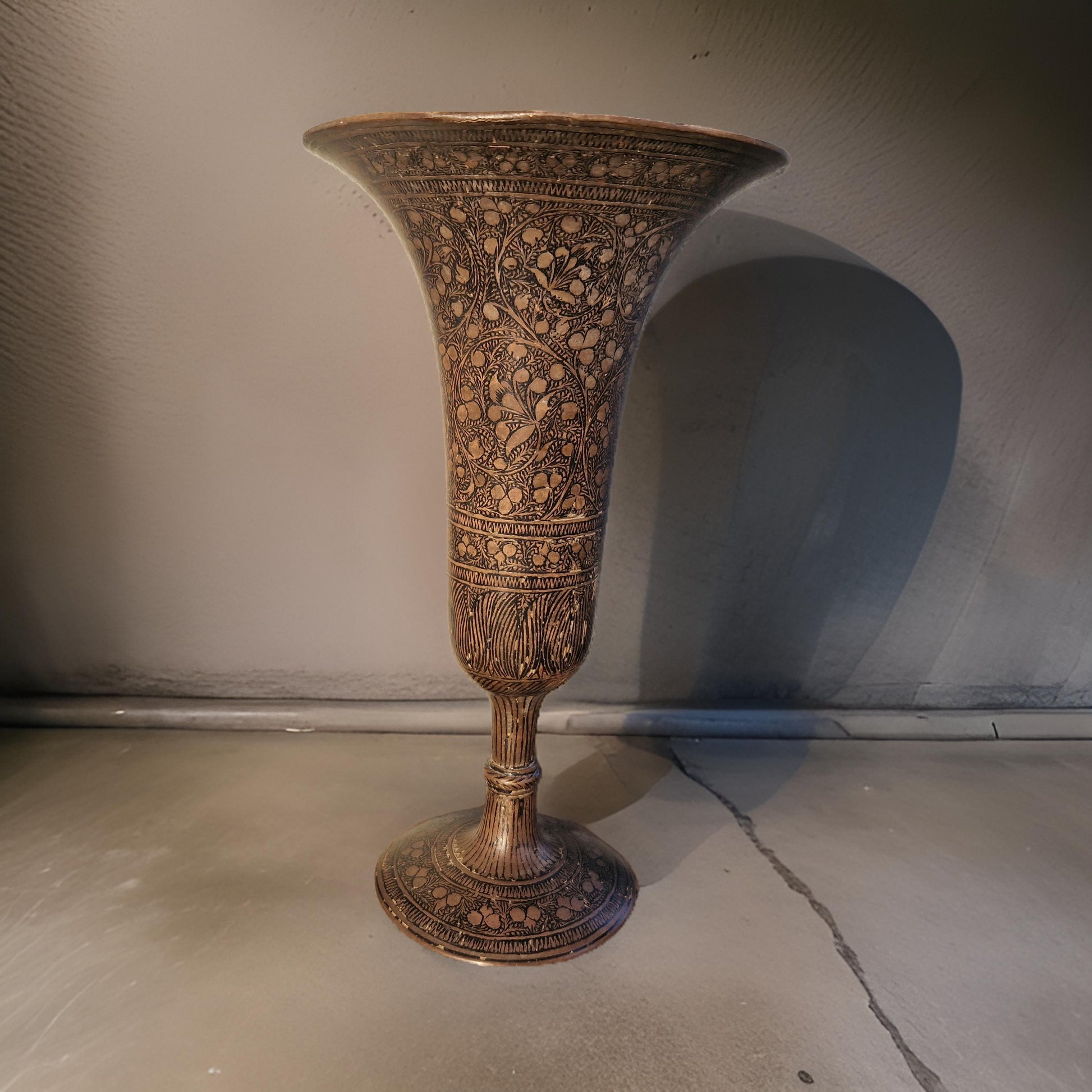 Indian brass vase candles