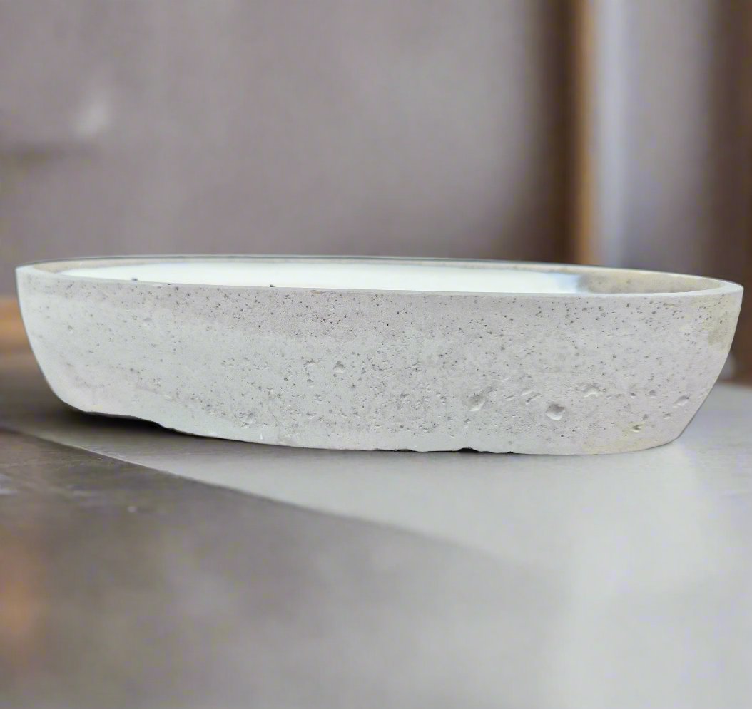 concrete loaf bowl candle