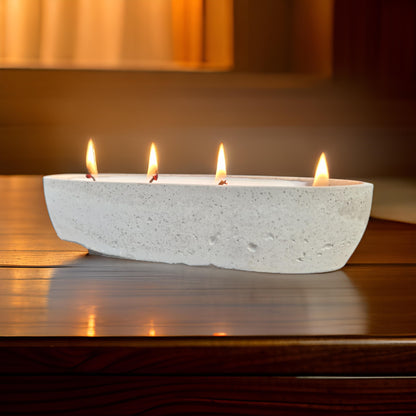 concrete loaf bowl candle