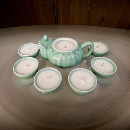 Chinese teaset candles