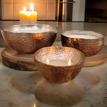 warm glow scented copper candles