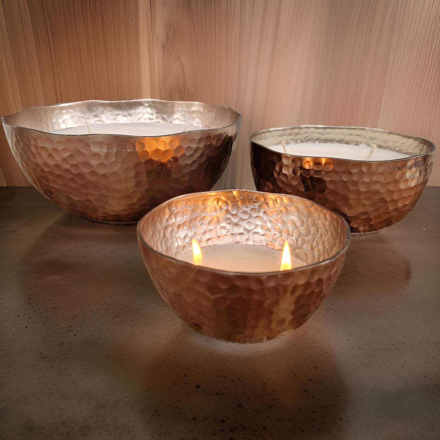 warm glow scented copper candles