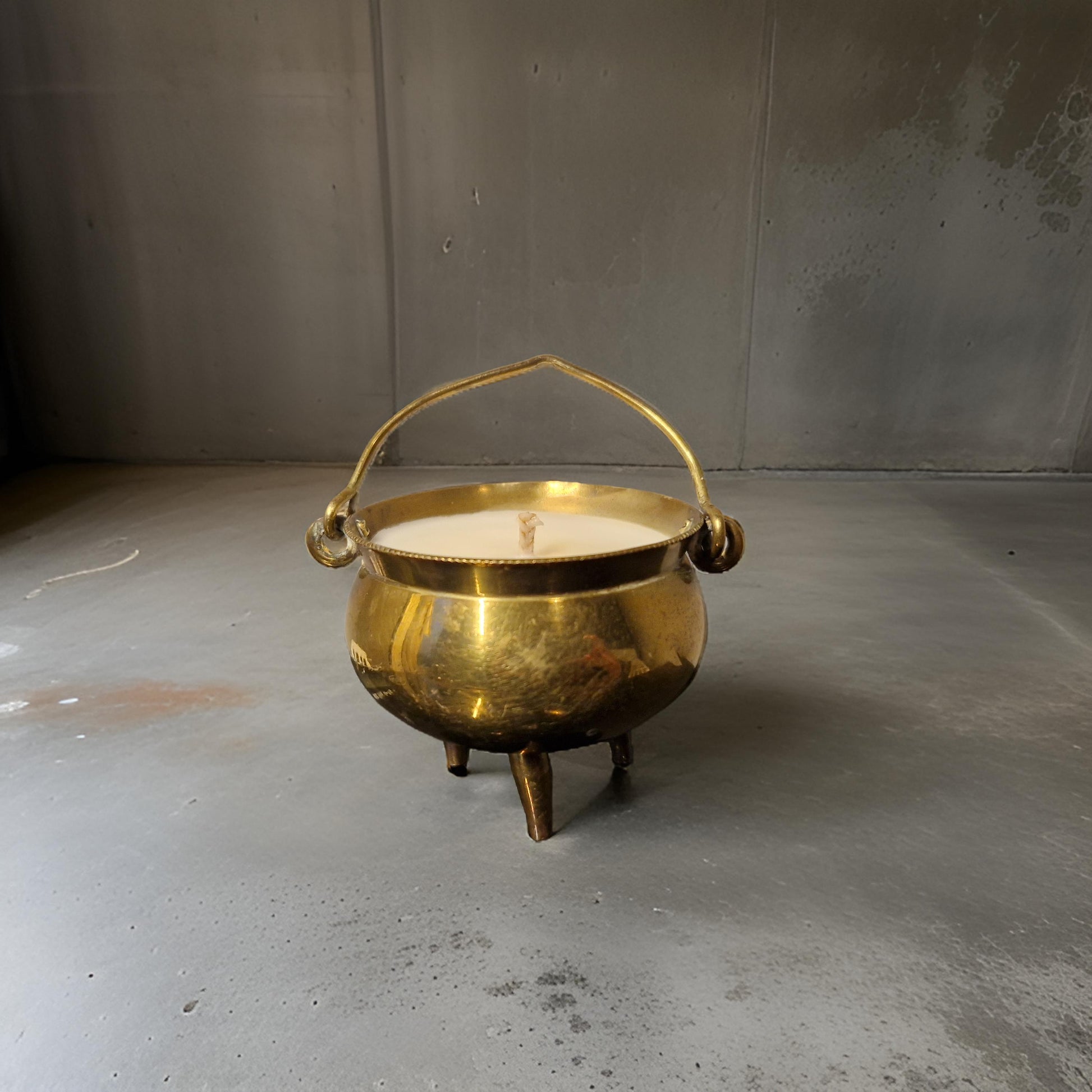 copper salt cellar candle