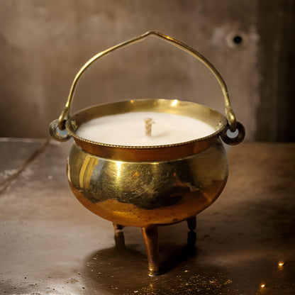 copper salt cellar candle