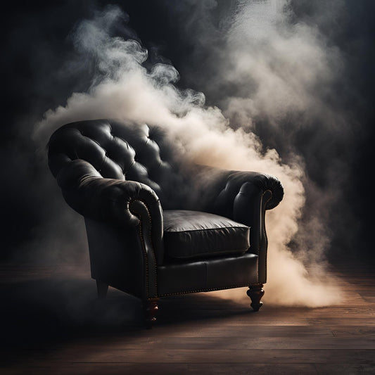 smoky leather armchair