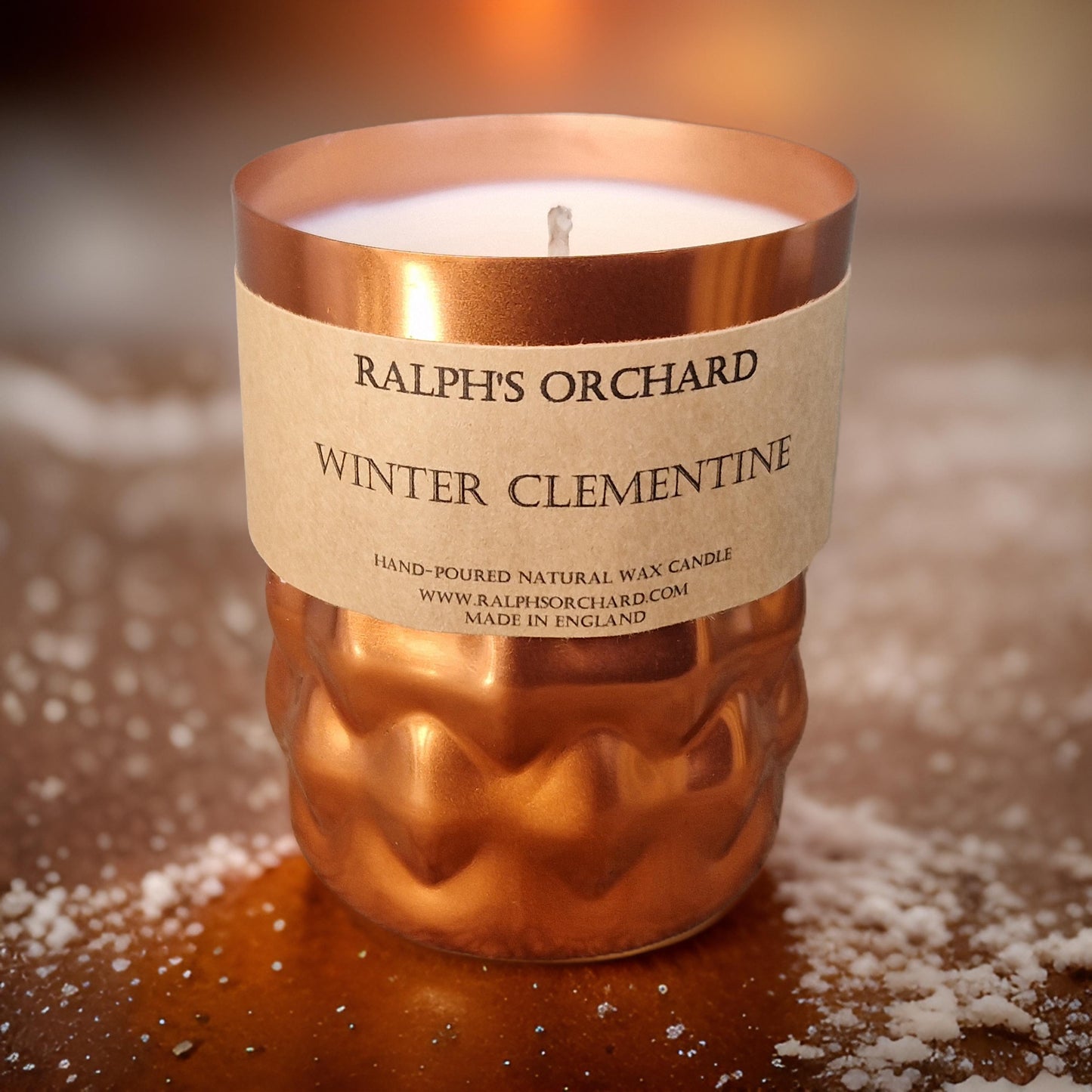 winter clementine scented candle