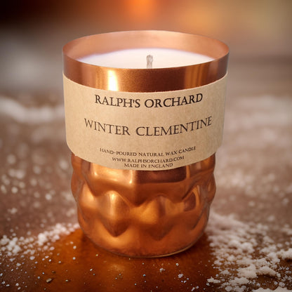 winter clementine scented candle