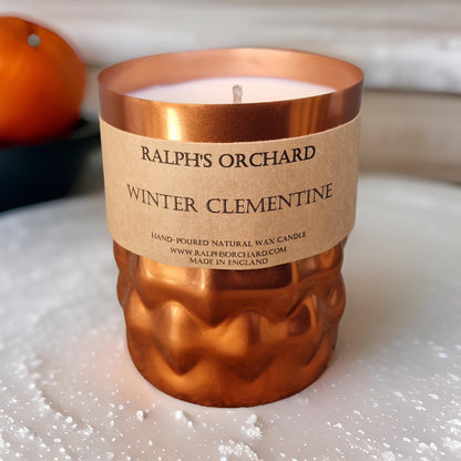 winter clementine scented candle