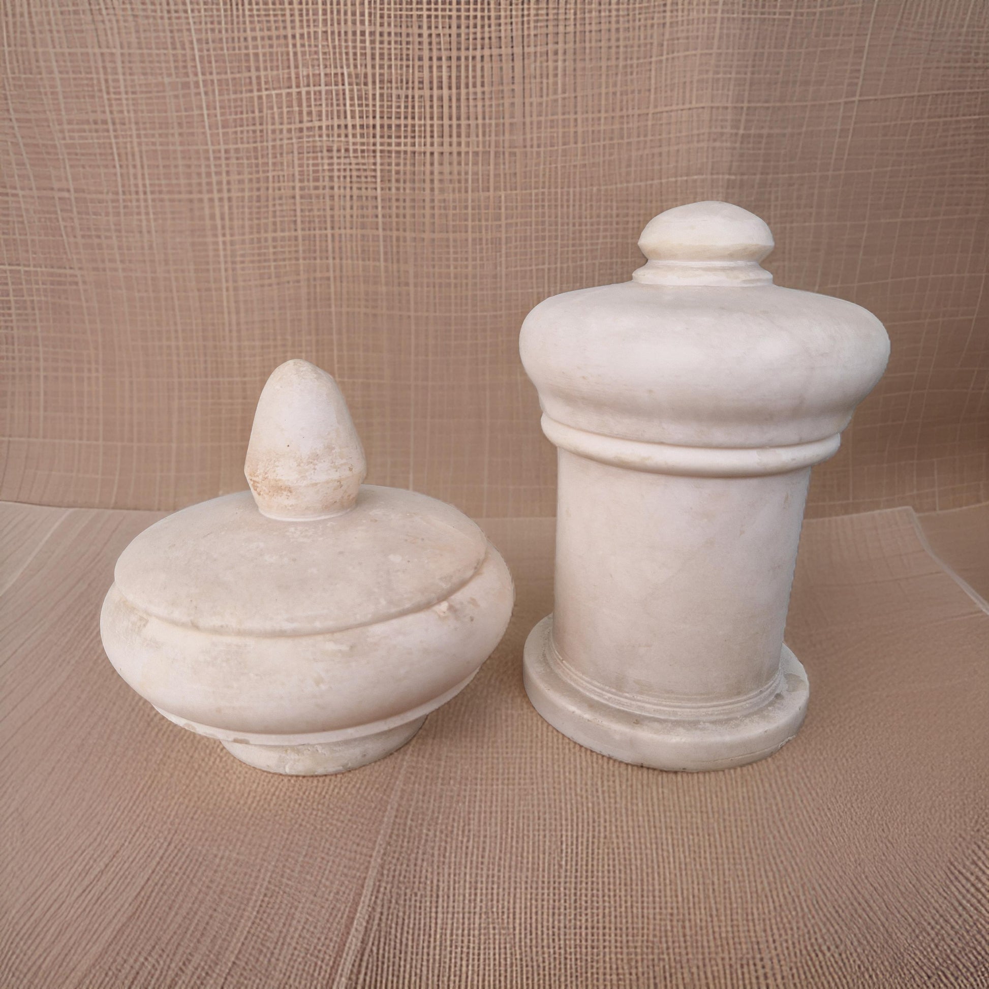 lidded marble scented candles