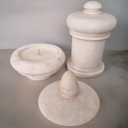 lidded marble scented candles