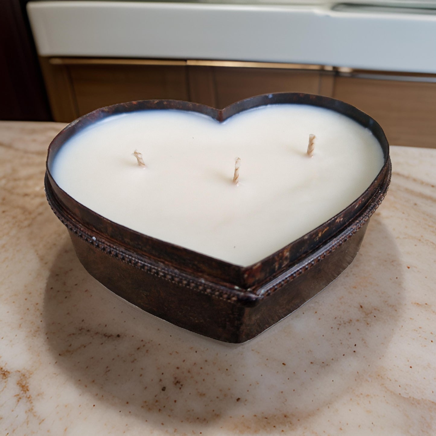 Heart shaped candle