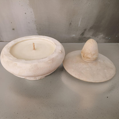 lidded marble scented candles