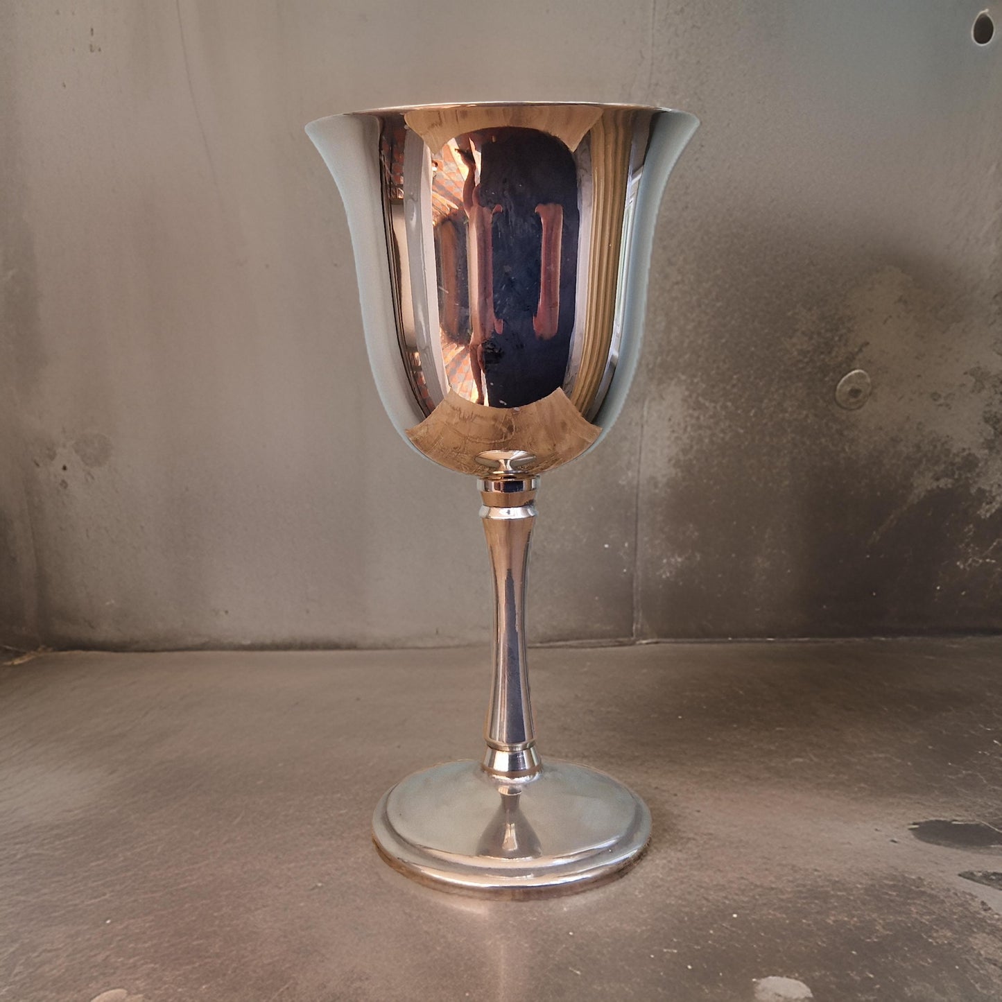 silver goblet candle