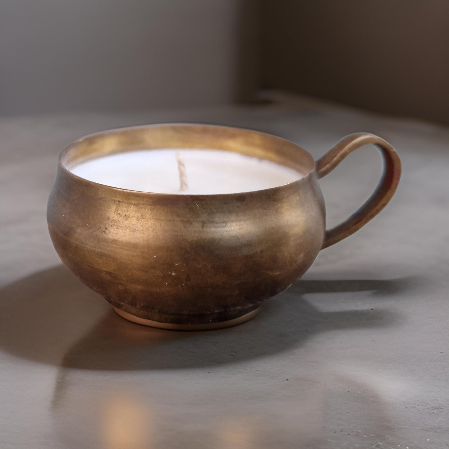 mini brass bowl candle