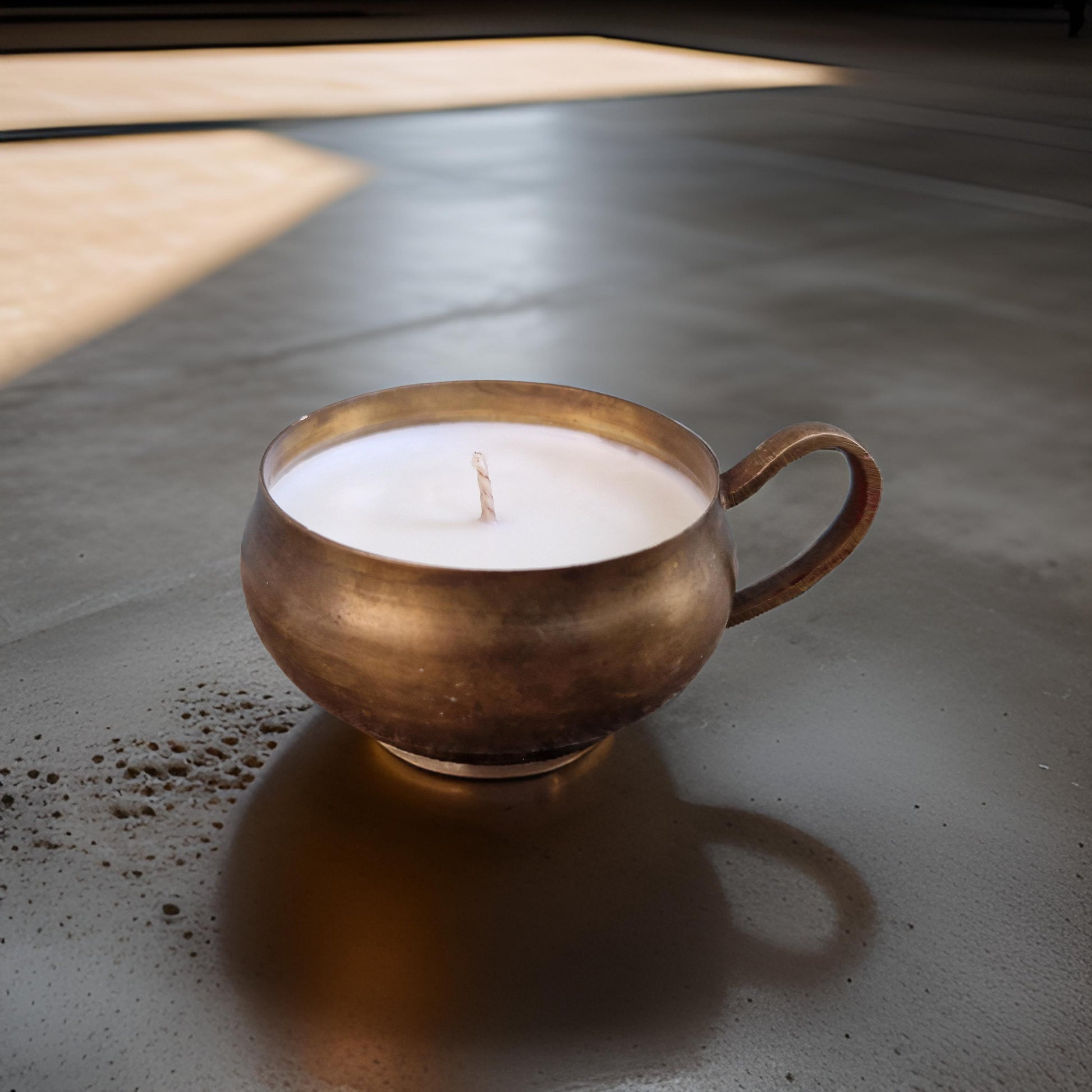 mini brass bowl candle