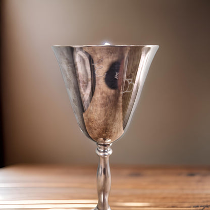 silver goblet candle