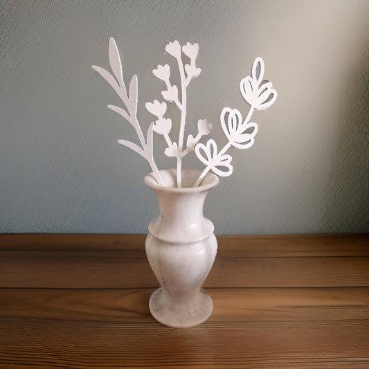 White Wooden Flower Bouquet Gift