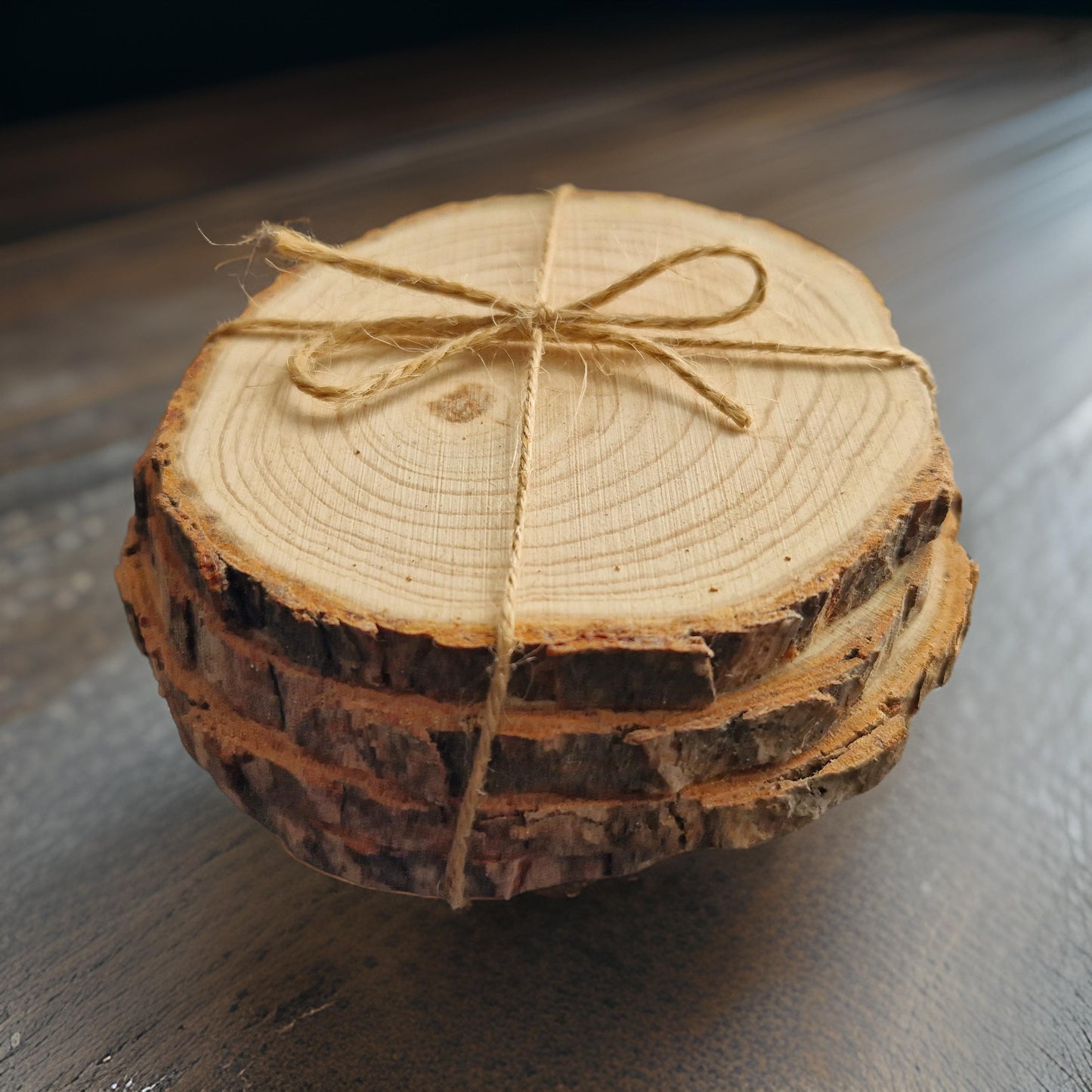 wooden candle coaster